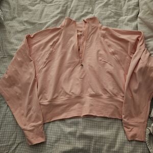 Lululemon Athletica Light Pink Cropped Hoodie